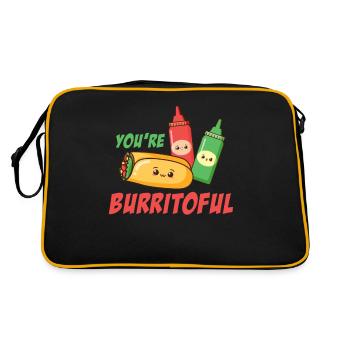 You're Burritoful Burrito Mexican Margarita - Retro Bag - black/gold - Back