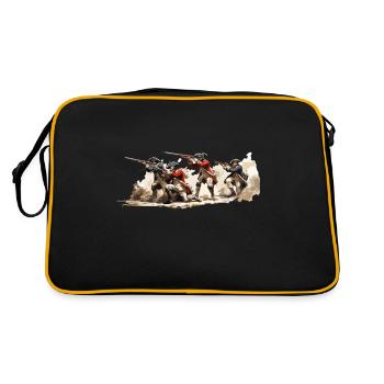 Linieninfanterie napoleonische Soldaten Grenadier - Retro Tasche - Schwarz/Gold - Hinten
