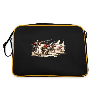 Rotröcke Linieninfanterie des 18 Jahrhunderts - Retro Tasche - Schwarz/Gold - Hinten