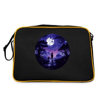 Dog Owner Dog School Walking T-shirt for women - Retro Bag - black/gold - Back