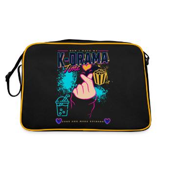 K-Drama Lover Funny KDrama Mom - Retro Bag - black/gold - Back