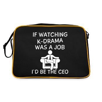 K-Drama Lover Funny KDrama Mom - Retro Bag - black/gold - Back