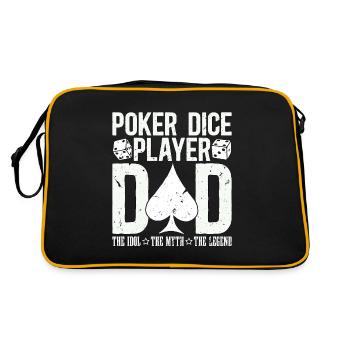 Joueur de dés de poker Papa L’idole Le jeu de cartes Mythe - Sac Retro - noir/or - Dos