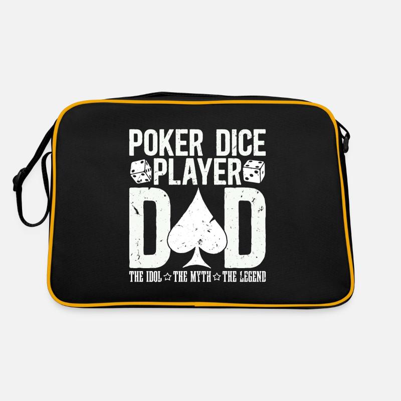 Poker Dice Player Dad The Idol The Myth Card Game Retro Bag