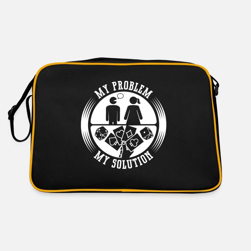 Poker Dice Player My Problem My Pictogram Mom Dad Retro Bag