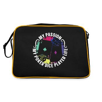 Joueur de dés de poker Ma passion Mon jeu de cartes de poker - Sac Retro - noir/or - Dos