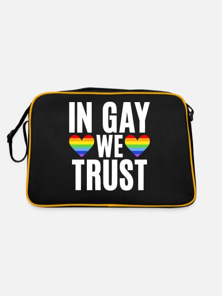 Gay Gifts - Retro Tasche - Schwarz/Gold - Hinten