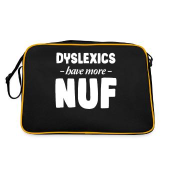 Dyslexics have more Nuf-awareness - Retro Bag - black/gold - Back