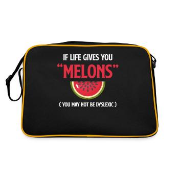 When life gives you the spelling "melonen" (you - Retro Bag - black/gold - Back