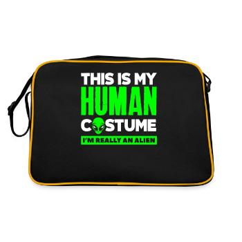 Human Costume Alien Lover - Retro Bag - black/gold - Back