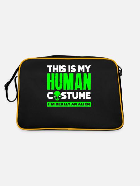 Costume humain amant extraterrestre - Sac Retro - noir/or - Dos