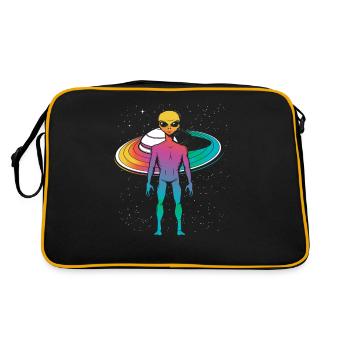 Cadeau de l’espace extraterrestre - Sac Retro - noir/or - Dos