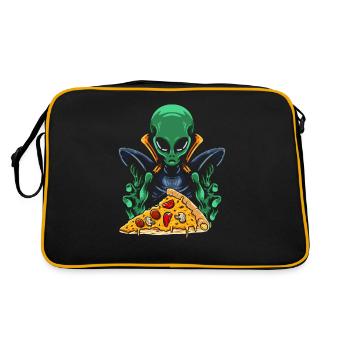 Pizza extraterrestre - Sac Retro - noir/or - Dos