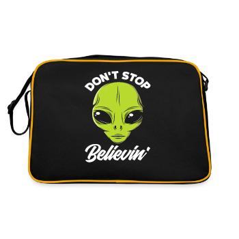 N’arrêtez pas de croire au visage extraterrestre - Sac Retro - noir/or - Dos