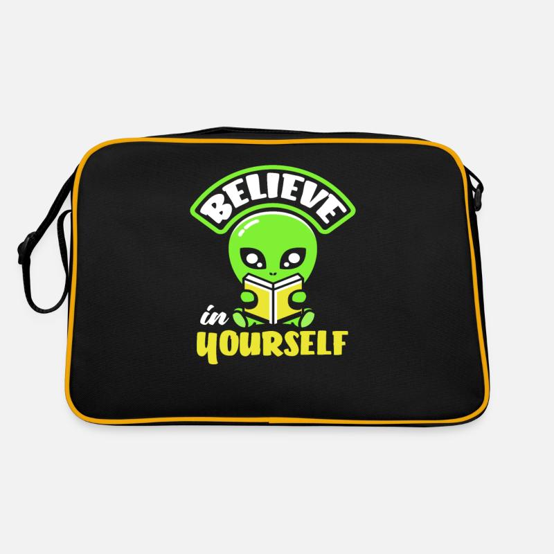 Alien Menschen Nicht Echt Außerirdisch Geschenk Retro Tasche