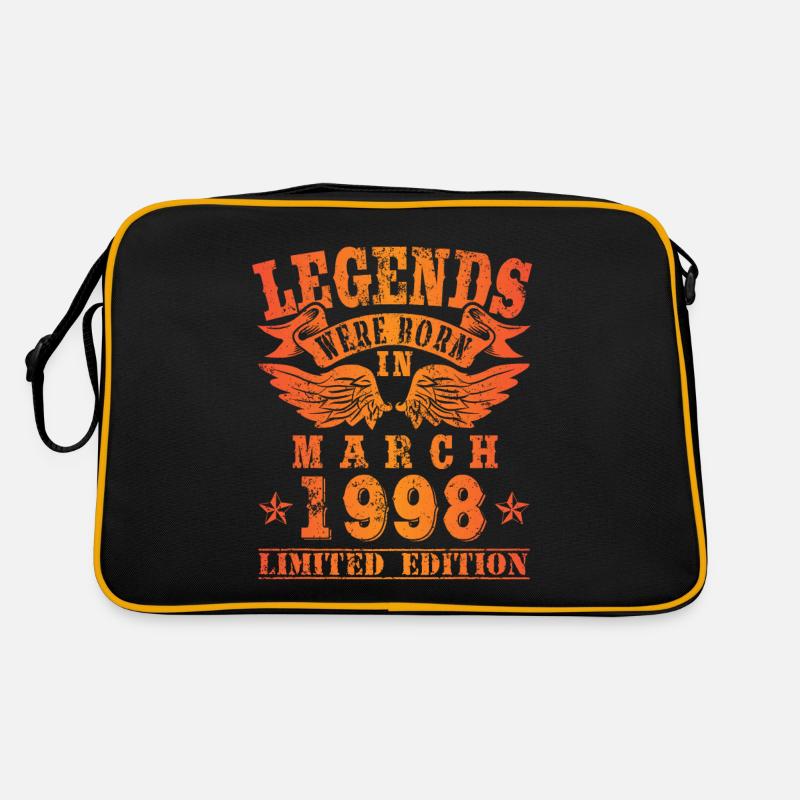 Legends sont nés en Mars 1998 Anniversaire Sac Retro