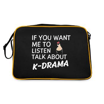 K-Drama Lover Funny KDrama Mom - Retro Bag - black/gold - Back