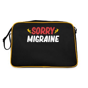 Sorry Migraine Funny Illness Disorder - Retro Bag - black/gold - Back
