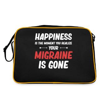 Happiness is the moment when you realize that - Retro Bag - black/gold - Back