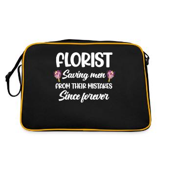 Les fleuristes sauvent des hommes de leur vie depuis des lustres. - Sac Retro - noir/or - Dos