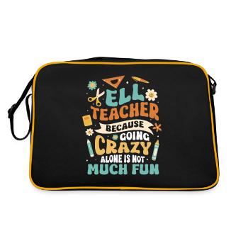 Professeur d’anglais Apprenant d’anglais Professeur d’anglais ELL - Sac Retro - noir/or - Dos