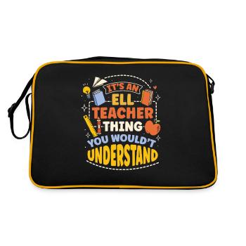 Professeur d’anglais Apprenant d’anglais Professeur d’anglais ELL - Sac Retro - noir/or - Dos