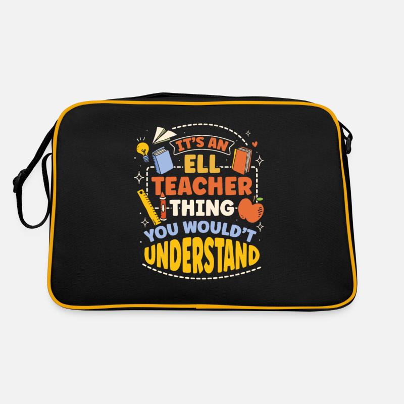 Professeur d’anglais Apprenant d’anglais Professeur d’anglais ELL Sac Retro