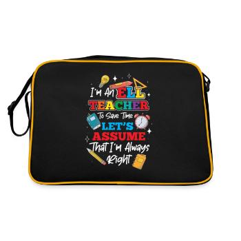 Professeur d’anglais Apprenant d’anglais Professeur d’anglais ELL - Sac Retro - noir/or - Dos
