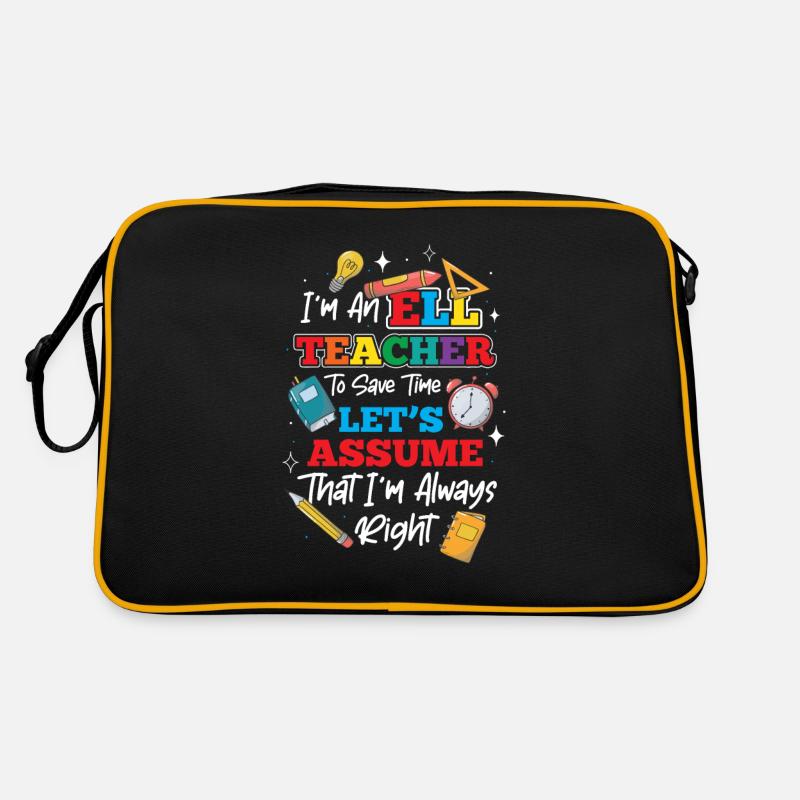 Englischlehrer Englischlerner ELL-Lehrer Retro Tasche