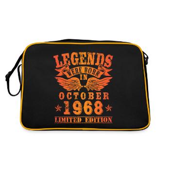 Legends sont nés en Octobre 1968 Anniversaire - Sac Retro - noir/or - Dos
