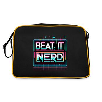 Beat it Nerd 15 - Retro Bag - black/gold - Back