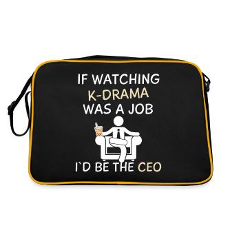 K-Drama Lover Funny KDrama Mom - Retro Bag - black/gold - Back