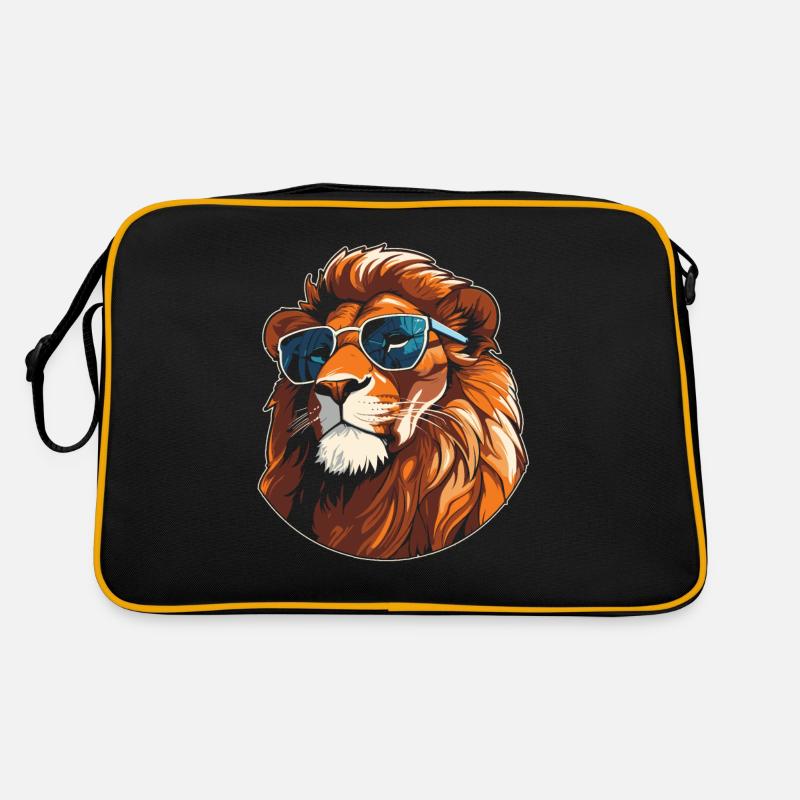Löwe Sonnenbrille Retro Tasche