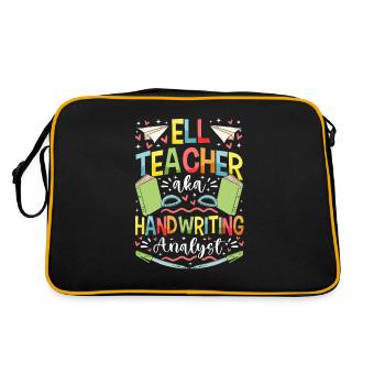 Professeur d’anglais Apprenant d’anglais Professeur d’anglais ELL - Sac Retro - noir/or - Dos
