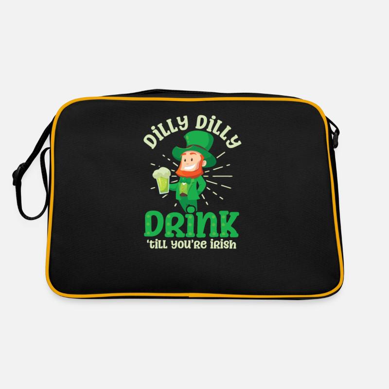 Drôle de boisson de la Saint-Patrick jusqu’à l’irlandais Sac Retro