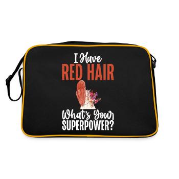 Redhead Gifts - Retro Tasche - Schwarz/Gold - Hinten