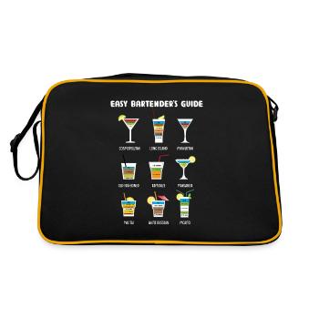 Barman Barman Cadeau Aubergiste Serveur - Sac Retro - noir/or - Dos