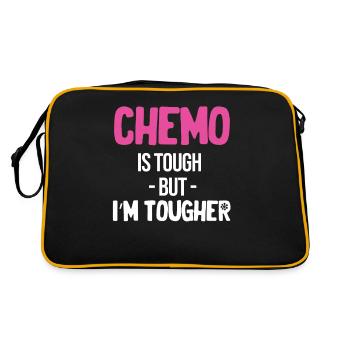 Chemo is hard, but I'm harder - Retro Bag - black/gold - Back