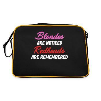 Blondinen Werden Bemerkt Rothaarige Bleiben In - Retro Tasche - Schwarz/Gold - Hinten