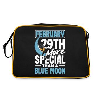 February 29th More Special Than a  Leap - Retro Tasche - Schwarz/Gold - Hinten