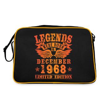 Legends sont nés en Décembre 1968 Anniversaire - Sac Retro - noir/or - Dos