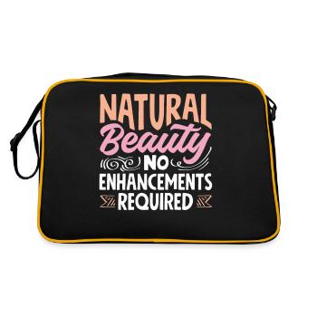 Natural Beauty No Enhancements Needed - Retro Tasche - Schwarz/Gold - Hinten