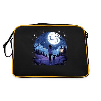 Dog mom Dog owner Starry sky - Retro Bag - black/gold - Back