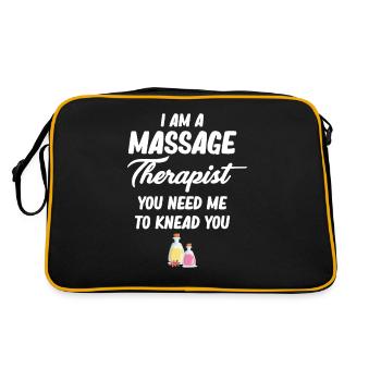I'm a massage therapist you need me to - Retro Bag - black/gold - Back