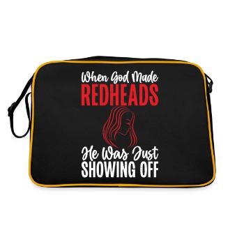 Redhead Gifts - Retro Tasche - Schwarz/Gold - Hinten