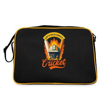 Joueur de cricket parler de cricket - Sac Retro - noir/or - Dos