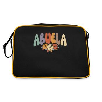 Meilleur Abuela Ever Floral Drôle Grand-mère - Sac Retro - noir/or - Dos