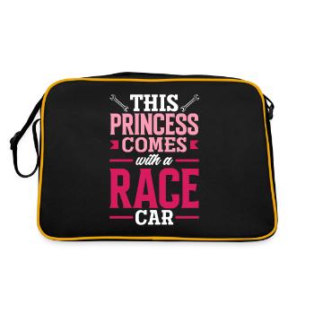 Funny Car Racing Car Racing Gift - Retro Bag - black/gold - Back