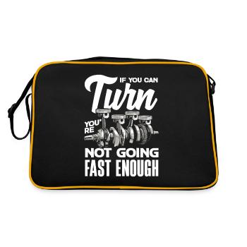Funny Car Racing Car Racing Gift - Retro Bag - black/gold - Back