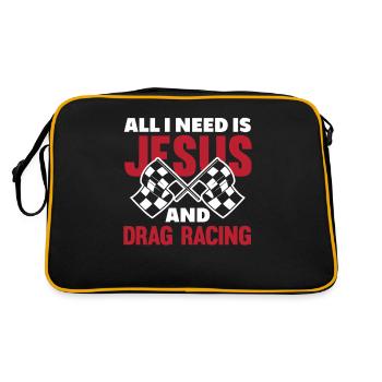 Drôle de voiture de course de voiture de course cadeau - Sac Retro - noir/or - Dos